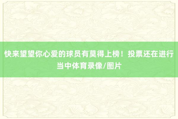 快来望望你心爱的球员有莫得上榜！投票还在进行当中体育录像/图片