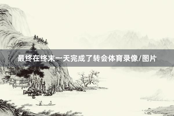 最终在终末一天完成了转会体育录像/图片